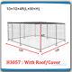 3x3 M Large Dog Kennel Crate Pet Playpen Exercise Cage Outdoor Dog Metal Fence