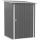 3.3'x3.4'lockable Storage Shed Galvanized Metal Utility Tool House With 2 Vents