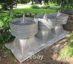 3 Matching Galvanized Metal Barn Building Roof Cupola Vents Amish Crafted