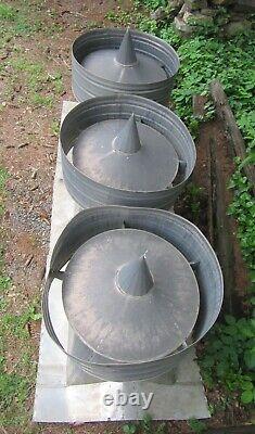 3 Matching Galvanized Metal Barn Building Roof Cupola Vents Amish Crafted