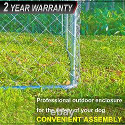 3m3m1.7m Chain Link Dog Kennel Enclosure Waterproof Cover Outdoor Heavy Duty