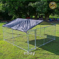 3m3m Dog Kennel Playpen With Cover Large Outdoor Pet Cage Exercise Metal Fence