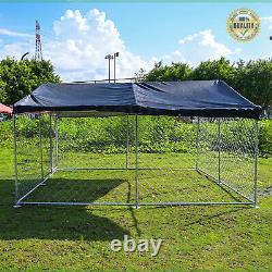 3m3m Dog Kennel Playpen With Cover Large Outdoor Pet Cage Exercise Metal Fence