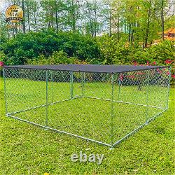3x3 m Large Outdoor Dog Kennel Cage Pet Playpen Enclosure Dog House Metal Fence