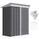 3x5ft Outdoor Storage With Floor Small Lean-to Garden Shed With Adjustable Shelf