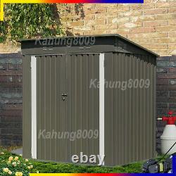 4x6FT Outdoor Heavy Duty Garden Metal Storage Shed Lock Utility Tool House