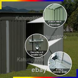 4x6FT Outdoor Heavy Duty Garden Metal Storage Shed Lock Utility Tool House