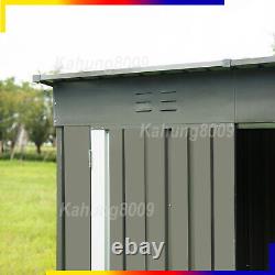 4x6FT Outdoor Heavy Duty Garden Metal Storage Shed Lock Utility Tool House