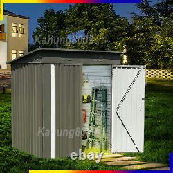 4x6FT Outdoor Heavy Duty Garden Metal Storage Shed Lock Utility Tool House