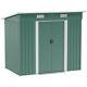 4x7 Ft Metal Outdoor Storage Shed Garden Tool Utility House For Backyard Garage