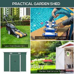 4x7 ft Metal Outdoor Storage Shed Garden Tool Utility House for Backyard Garage