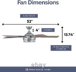51657-01 Freyr Ceiling Fan, 52, Galvanized