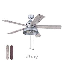 52 Brightondale Industrial Farmhouse Indoor/Outdoor Ceiling Fan, Damp Rated
