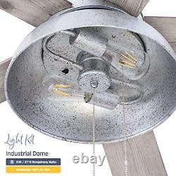 52 Brightondale Industrial Farmhouse Indoor/Outdoor Ceiling Fan, Damp Rated