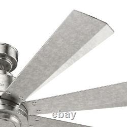 52 Large Room Galvanized Steel Reversible Motor Ceiling Fan Remote Control
