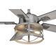 52 White Wash Faux Wood Galvanized Remote Led Ceiling Fan Reversible Blade