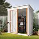 5x3 Ft Outdoor Storage Shed Galvanized Metal Garden Shed With Lockable Doors New