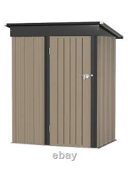 5' X 3' Outdoor Metal Storage Shed Tilted Roof water and moisture Iron