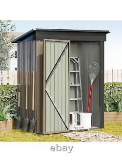 5' X 3' Outdoor Metal Storage Shed Tilted Roof water and moisture Iron