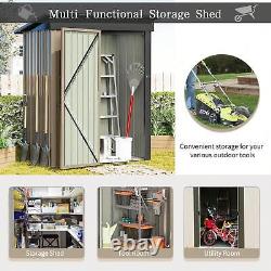 5' X 3' Outdoor Metal Storage Shed Tilted Roof water and moisture Iron