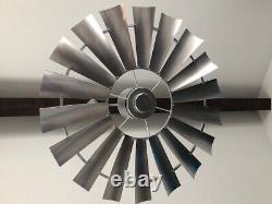 66 Inch Galvanized Silver Windmill Ceiling Fan The Patriot