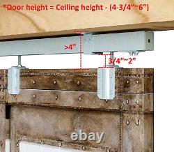 6FT Raw Material Galvanized Box Track Ceiling Mount Sliding Barn Door Hardware f
