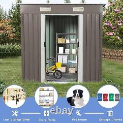 6FT X 4FT Outdoor Metal Storage Shed, Utility Storage Tool House with Air Vent
