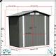 6ft /7ft/8ft Outdoor Storage Shed Large Tool Sheds Heavy Duty Storage House
