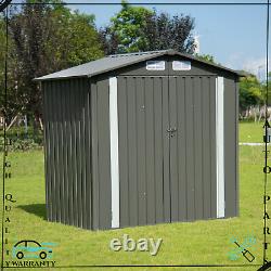 6Ft /7Ft/8Ft Outdoor Storage Shed Large Tool Sheds Heavy Duty Storage House