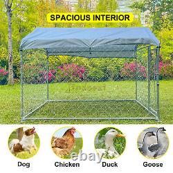 6.56FT Outdoor Pet Dog Run House Kennel Shade Cage Roof Cover Backyard Playpen