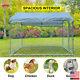 6.56 X 6.56ft Outdoor Dog Kennel Metal Big Dog Cage For Dog Playpen Withroof Cover