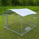 6.56 X 6.56 Ft Dog Playpen House Large Outdoor Dog Kennel Galvanized Steel Fence