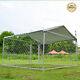 6.56x6.56ft Large Dog Playpen Outdoor Pet Exercise Metal Fence Kennel With Cover