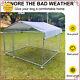 6.56x6.56x4.9ft Outdoor Dog Kennel Metal Big Dog Cage For Dog Playpen With Roof Us