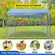 6.5' X 6.5' X 5' Outdoor Chain Link Dog Kennel Metal Pet Enclosure Fence Roof