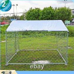 6.5x6.5ft Outdoor Dog Kennel Pet Exercise Metal Dog Cage for Dog Playpen with Roof