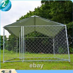 6.5x6.5ft Outdoor Dog Kennel Pet Exercise Metal Dog Cage for Dog Playpen with Roof