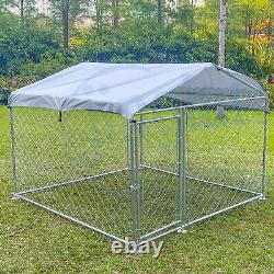 6.5x6.5x4.9' Pet Dog Run House Kennel with Shade Cage Roof Cover Backyard Playpen