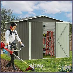6'x8' LARGE METAL TOOL SHED HEAVY DUTY STORAGE HOUSE OUTDOOR STORAGE SHED