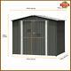 6'x8' Outdoor Metal Waterproof Shed Garden Tool Storage Shed With Lockable
