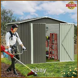 6'x8' Outdoor Metal Waterproof Shed Garden Tool Storage Shed with Lockable