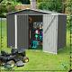 6x8ft Large Metal Outdoor Heavy Duty Storage Shed Tool Sheds Patio Storage House