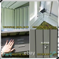 6x8FT Large Metal Outdoor Heavy Duty Storage Shed Tool Sheds Patio Storage House