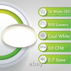 714150 Bathroom Fan Integrated Led Light Ceiling Mount Exhaust Ventilation 0.7 S