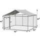 90 X 90 X 65 Large Outdoor Dog Run Kennel Heavy Duty Cage Galvanized Steel