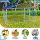 9.8x9.8x5.6ft Outdoor Dog Kennel Large Metal Pet House For Dog Playpen With Roof
