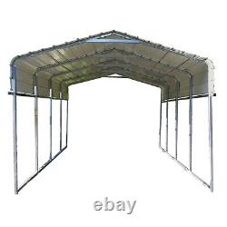 ALEKO Galvanized Steel Carport Canopy Shelter 12W x 30L x 10H ft Grey Color