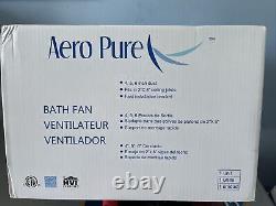 Aero Pure 24.5W Quiet Bathroom Fan, 110 CFM, Satin Nickel