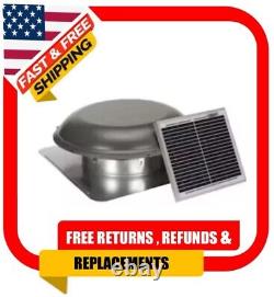 Air Vent 800-CFM Weatherwood Galvanized Steel Solar Power Roof Vent