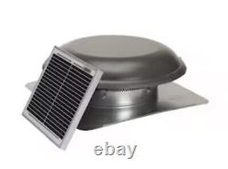 Air Vent 800-CFM Weatherwood Galvanized Steel Solar Power Roof Vent